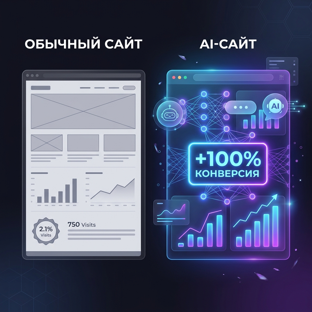Что такое AI-сайты и как ИИ-консультанты увеличивают конверсию в 2 раза — статья блога EvaLogic